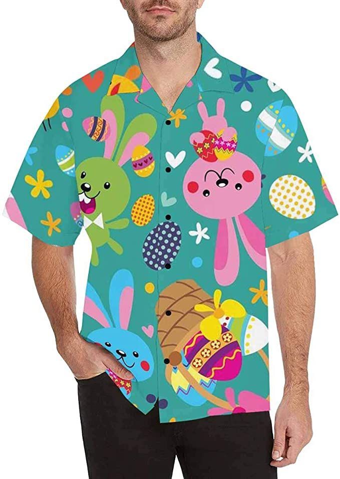 Happy Easter Funny Bunny Love Eggs Amazing Hawaii Aloha Shirts Ha105766