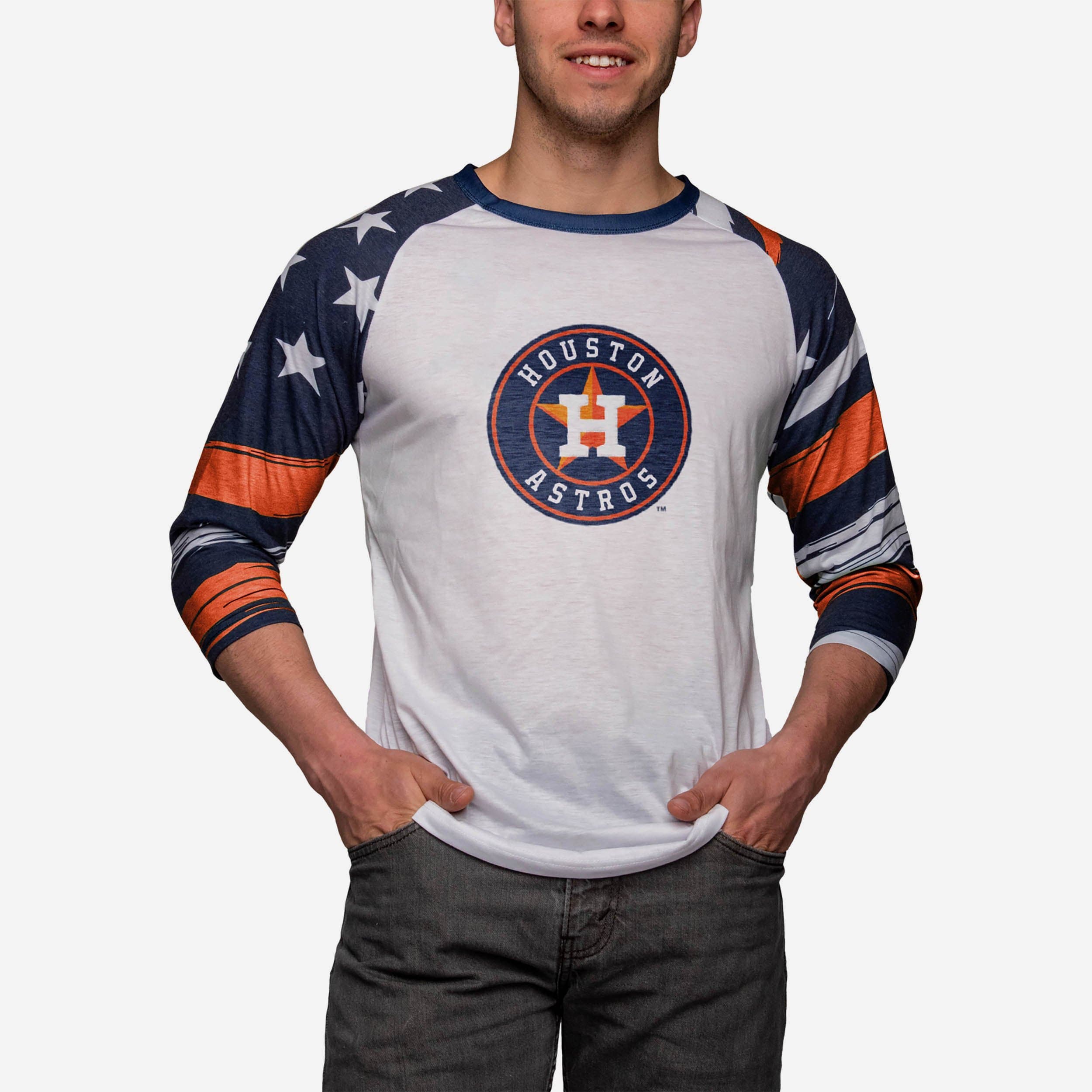 Houston Astros Americana Raglan T-Shirt