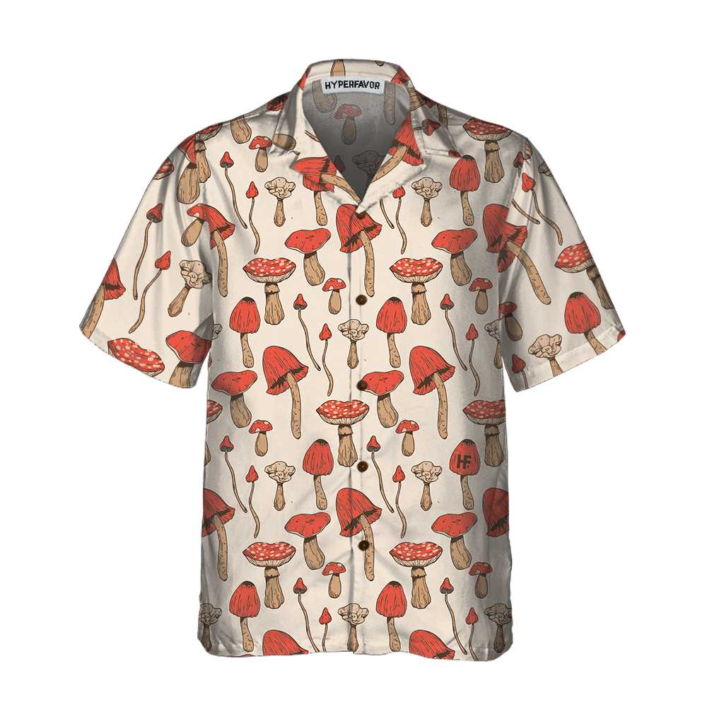 Autumn Mushrooms Hawaii Short Sleeve Mushtroom Shirt For Men Women Ha90936