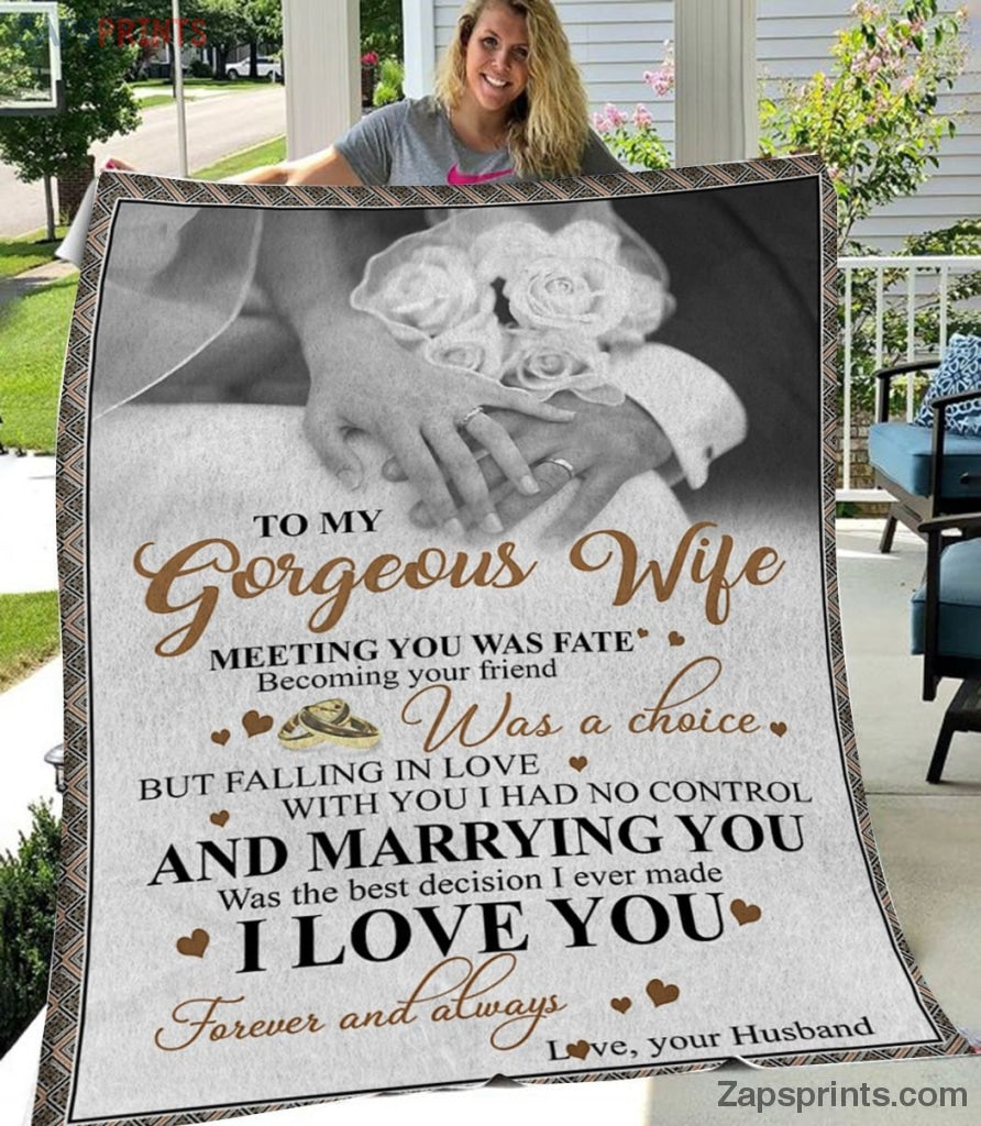 Gift For Wife – To My Wife – Marrying You – Blanket