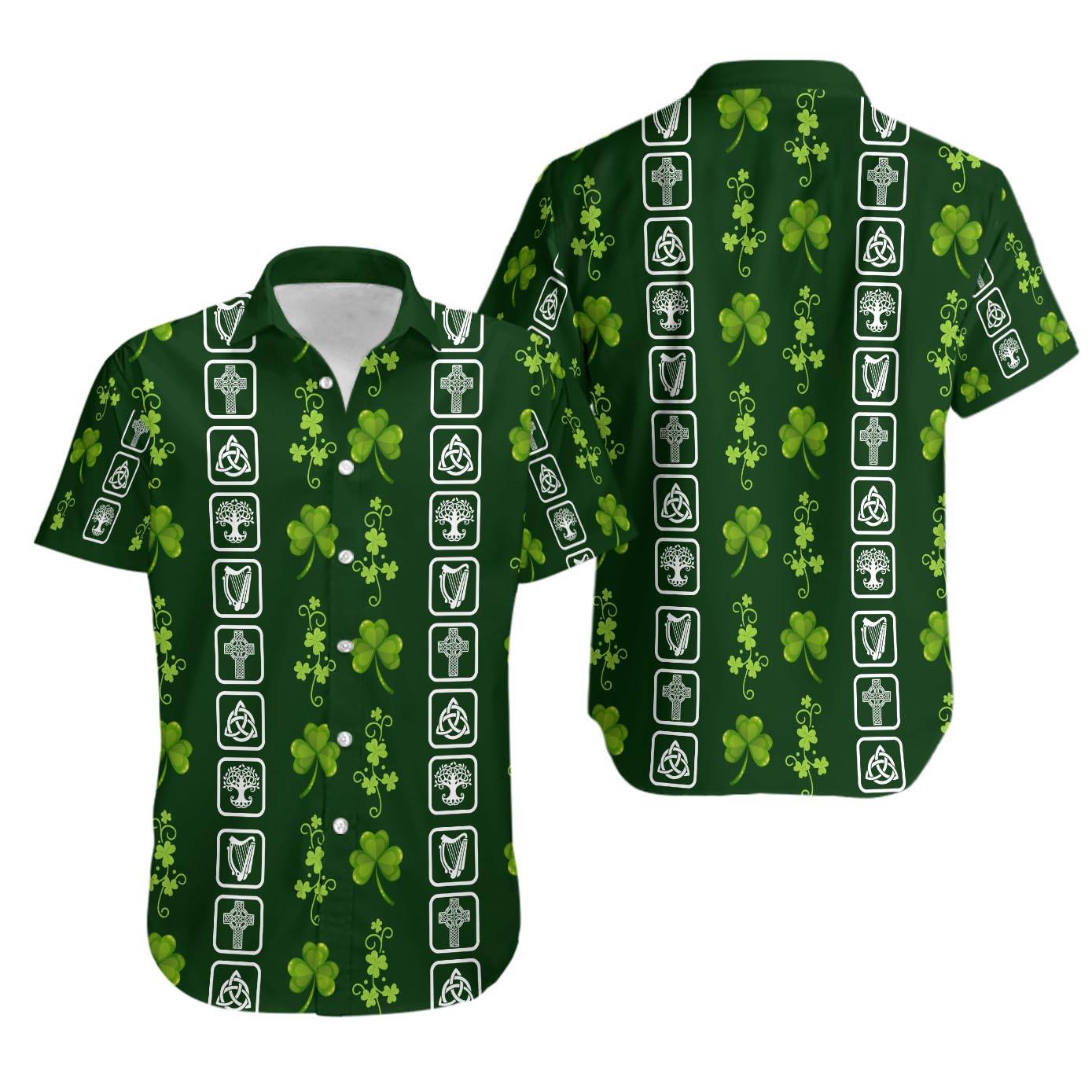 Shamrock Irish Symbols Hawaii Shirt Happy St Day Gifts Idea Ht Ha41741