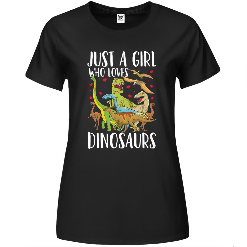 Dinosaur Just A Girl Who Loves Dinosaurs Brachiosaurus Premium Womens T Shirts