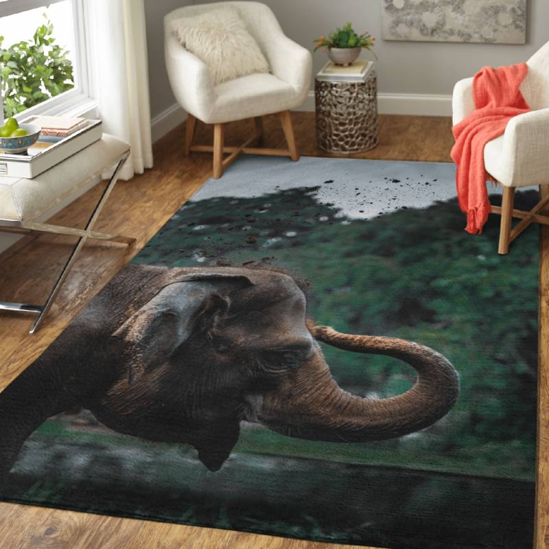 elephants – Animals 38 Area Rug Carpet