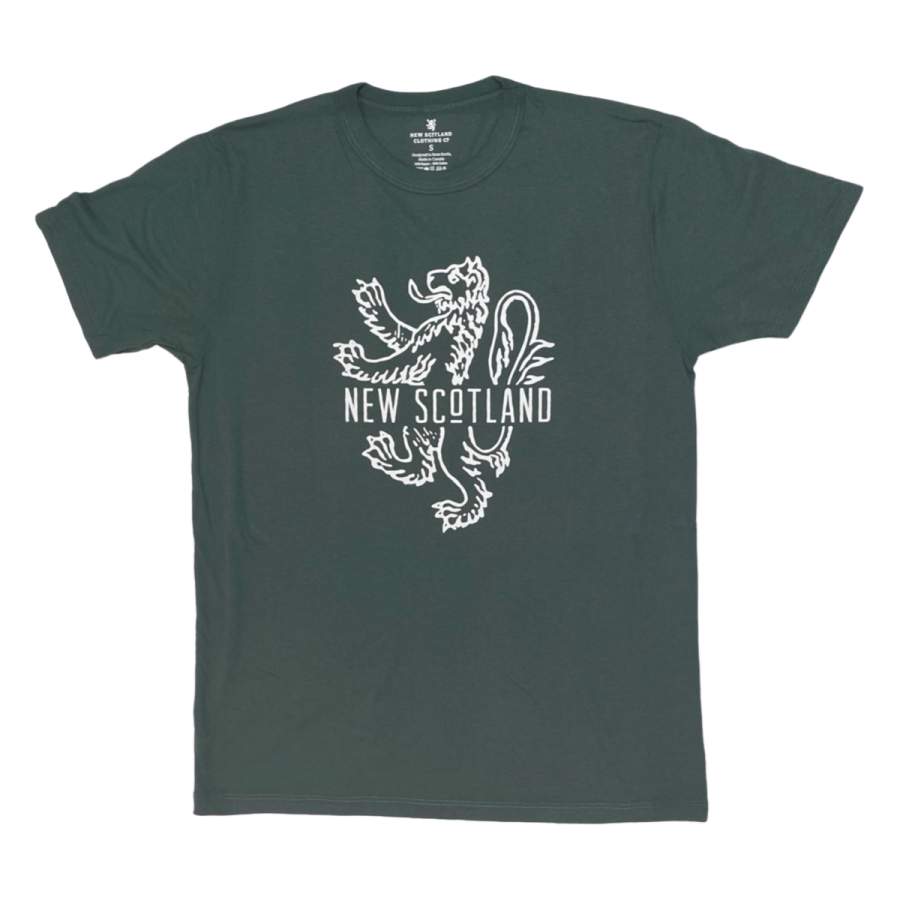 70/30 Bamboo Organic Cotton Traditional Lion T-shirt in Forest Green