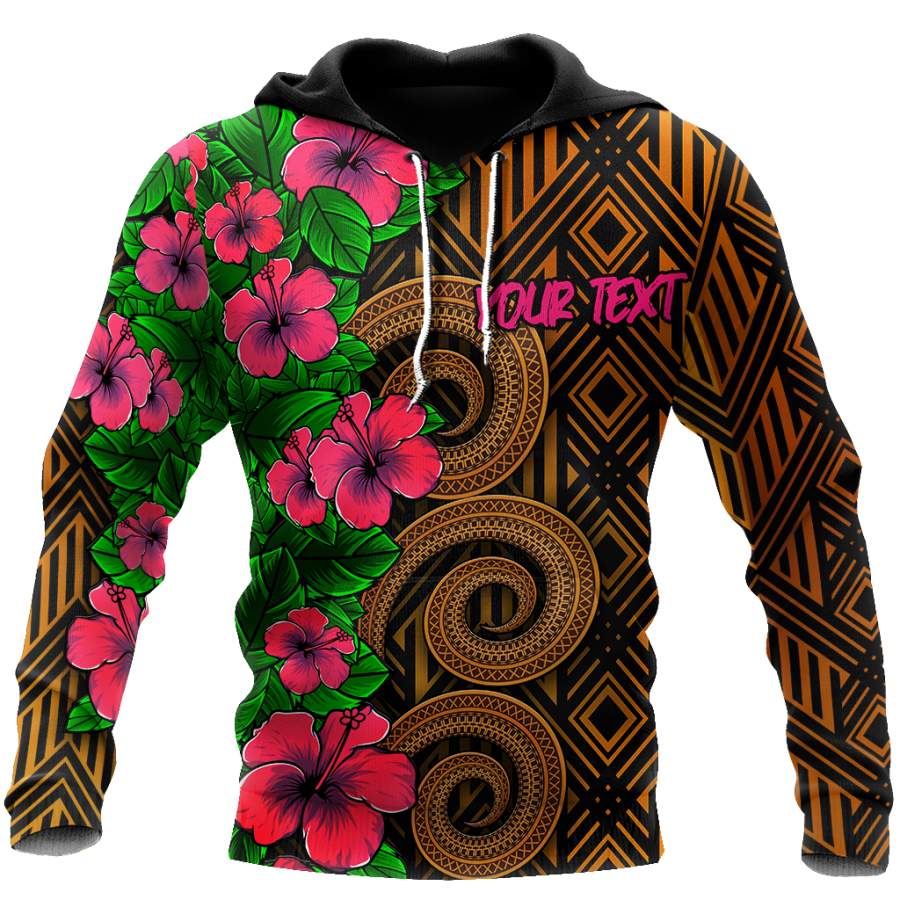 Amazing Polynesian Tribal Pattern Customize 3D All Over Printed Unisex Hoodie