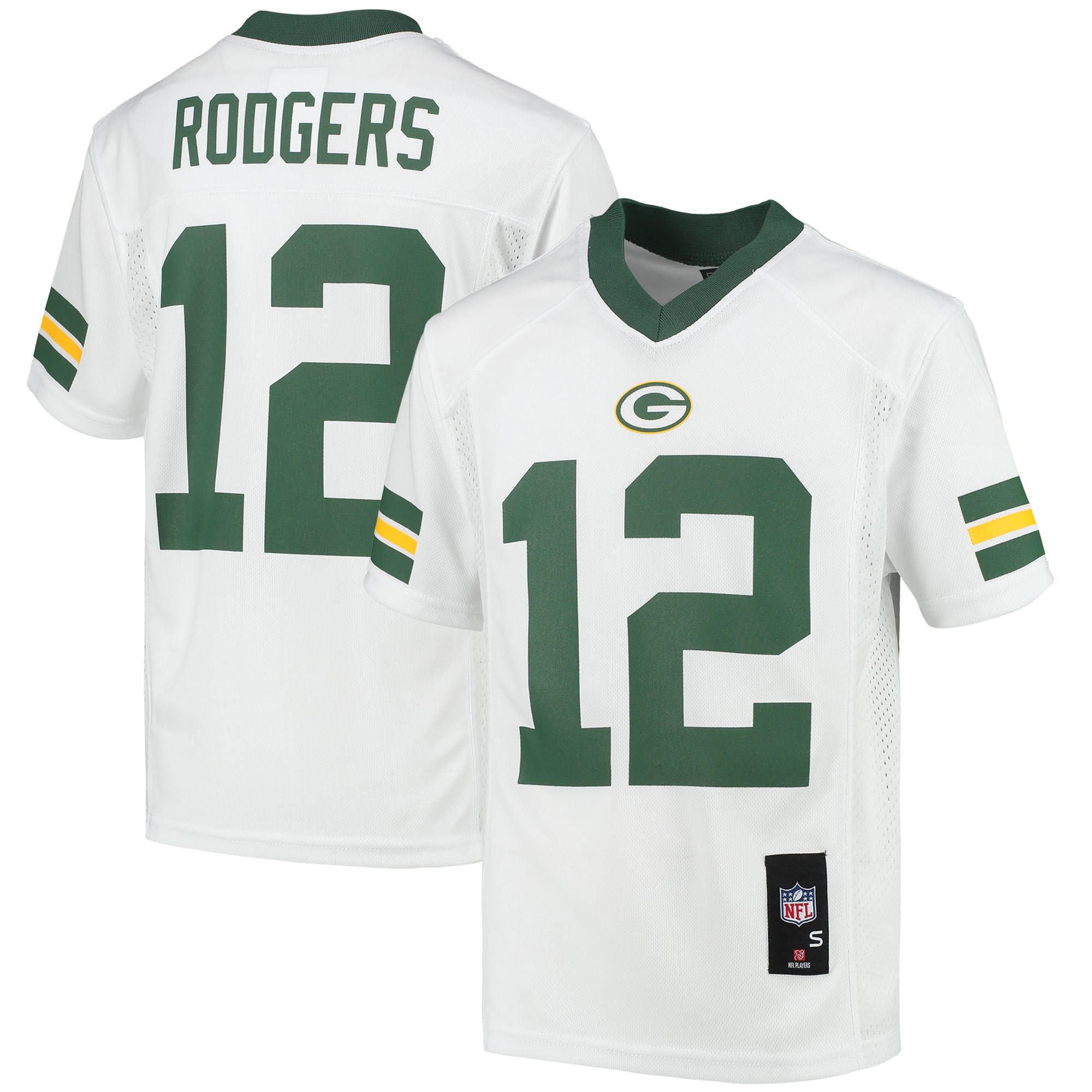 Youth Green Bay Packers Aaron Rodgers White Player Jersey