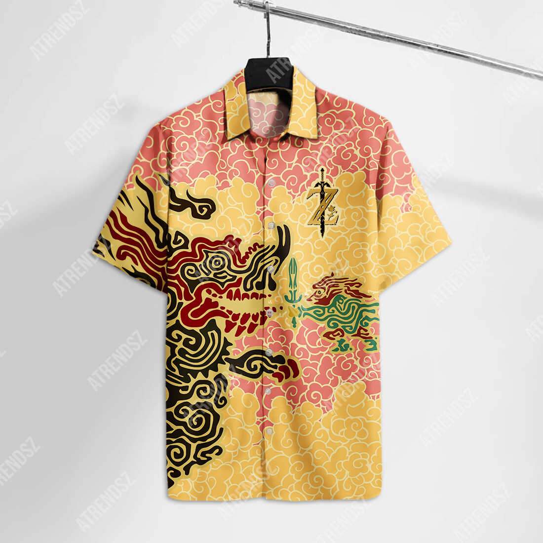 Legend Of Zelda Hawaiian Shirt Fighting Against Monster Hawaiian Aloha Ha67421