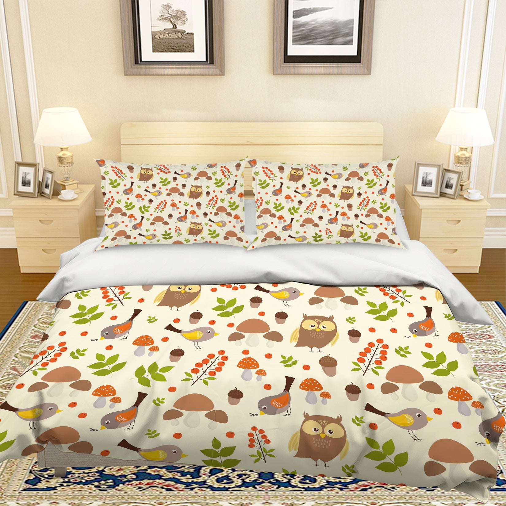 3D Cartoon Animals Quilt Cover Set Bedding Set Pillowcases 2