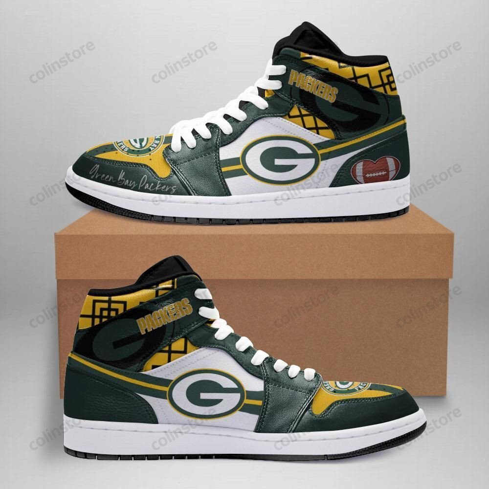 Green Bay Packers Air Jordan 1 Sport Custom Sneakers