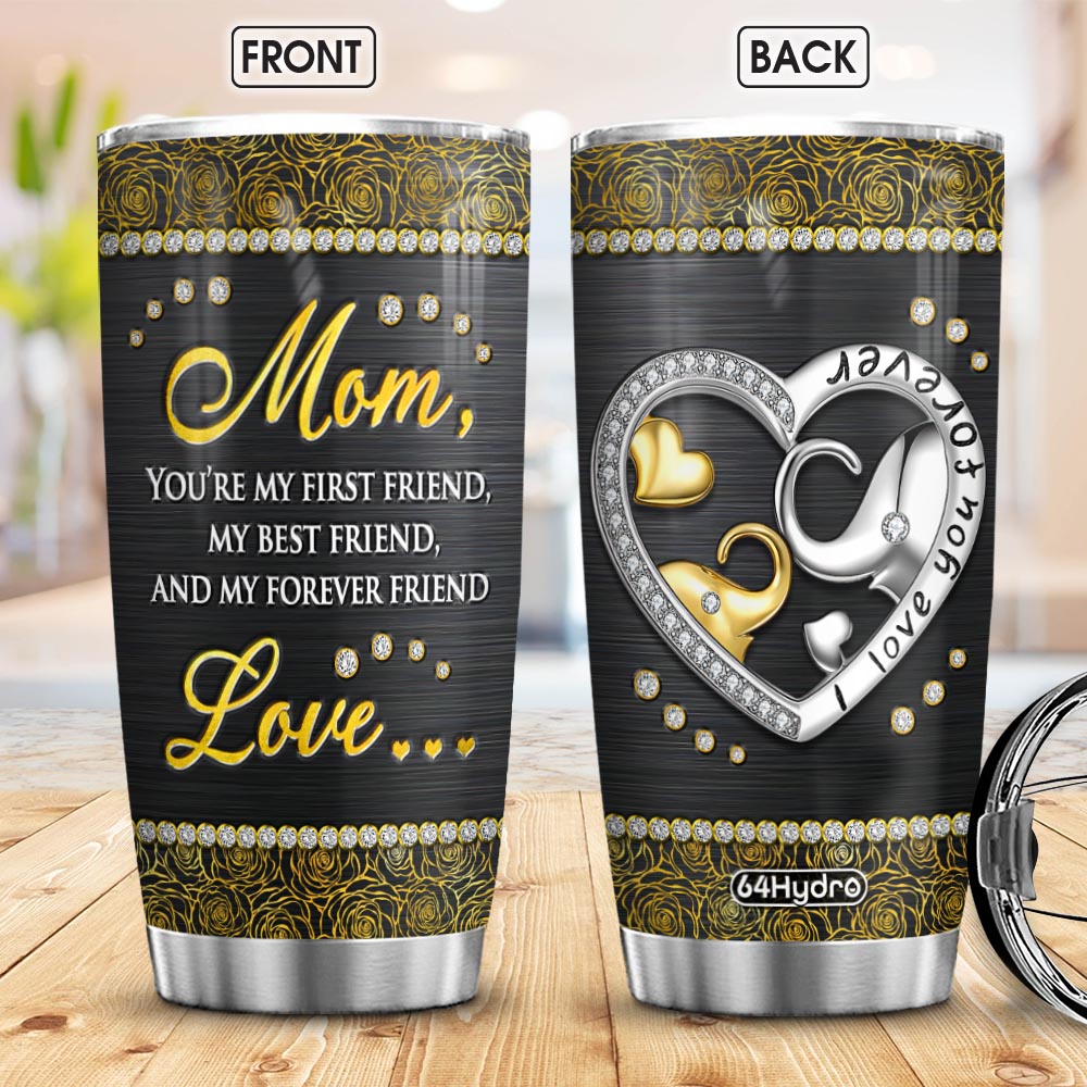 Mother Elephant My Friend Forever Nnrz0712013Z Stainless Steel Tumbler