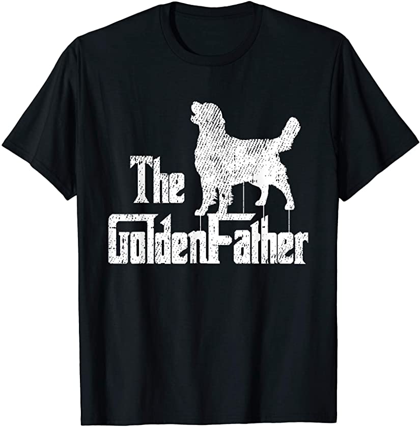 Mens Golden Retriever Dog Father Funny Doggie Puppy Daddy Dada T-Shirt