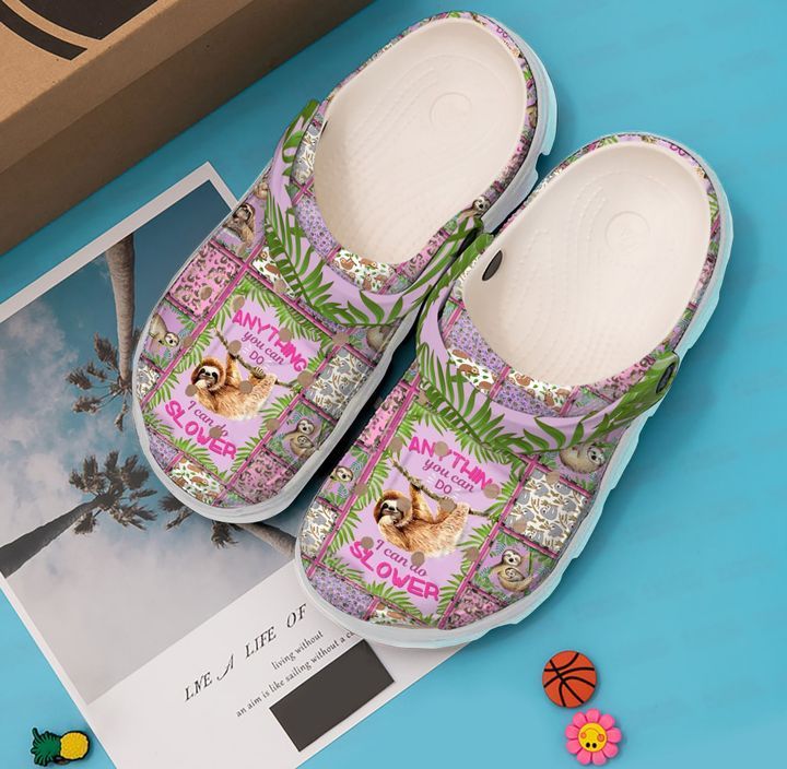 Sloth I Can Do Slower Sku 2239 Crocs Crocband Clog Comfortable For Mens Womens Classic Clog Water Shoes