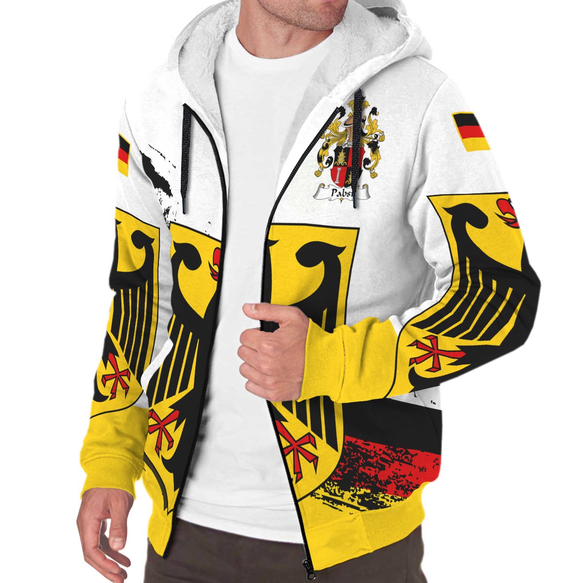 Pabst Germany Sherpa Hoodie German Family Crest (Women’S/Men’S) A7