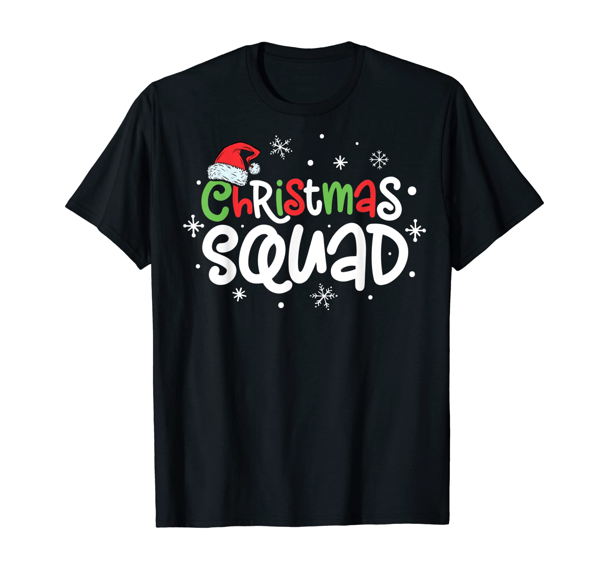 Christmas Squad Family Matching Pajamas Xmas Boys Kids Santa T-Shirt