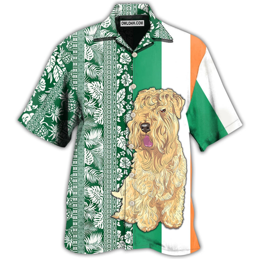 Wheaten Terrier Dog Tropical Leaf Style – Hawaiian Shirt  – Owl Ohh