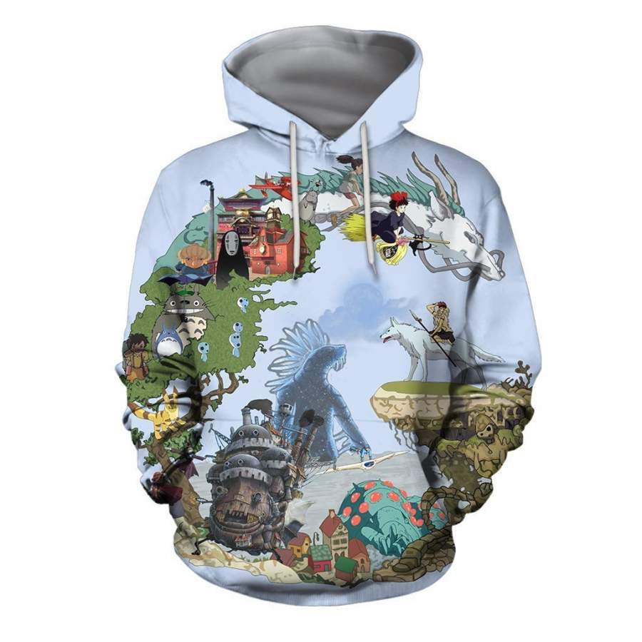 3D All Over Print Spirited Away Hoodie