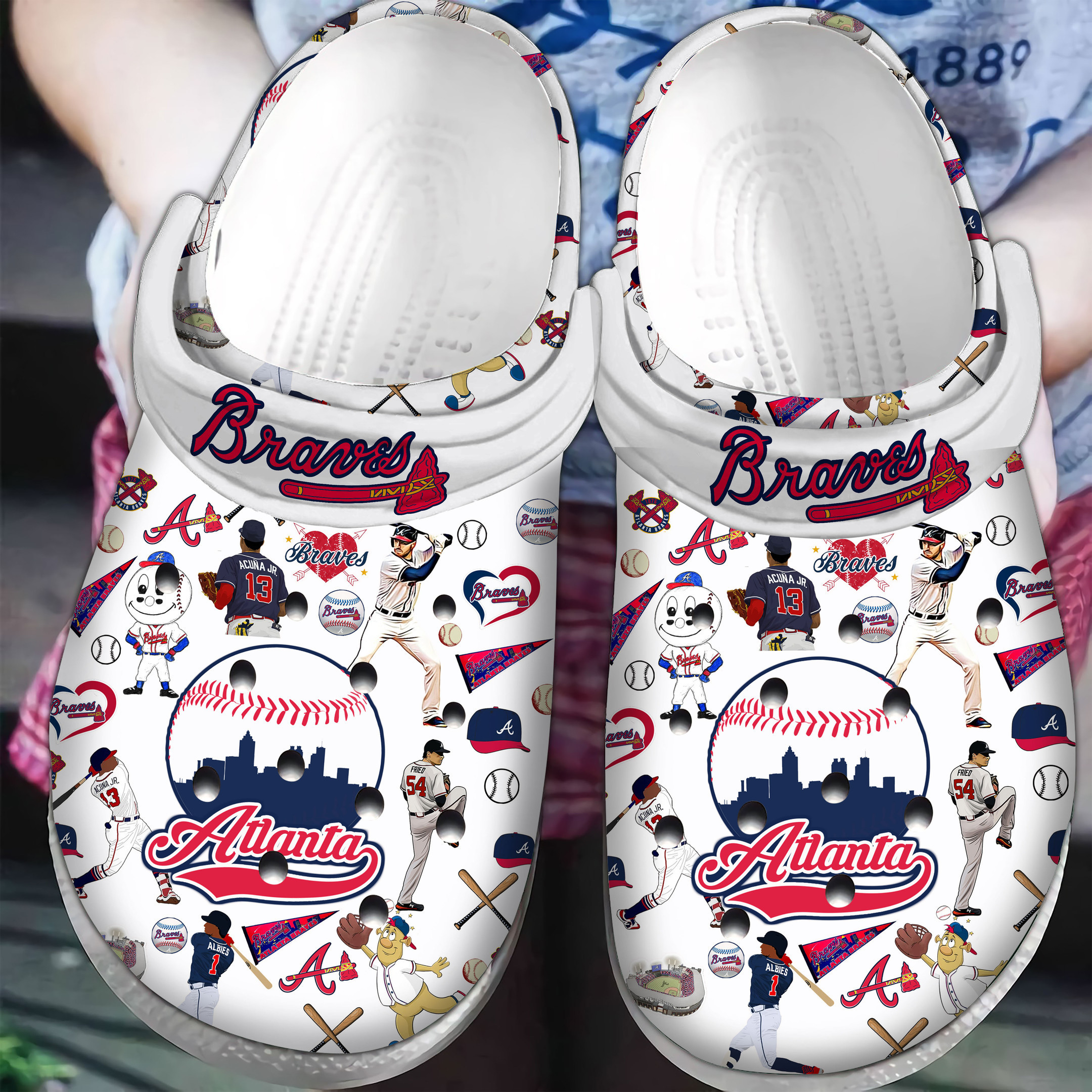 Atlanta Braves MLB Sport Crocs Crocband Clogs Shoes Comfortable For Men Women and Kids