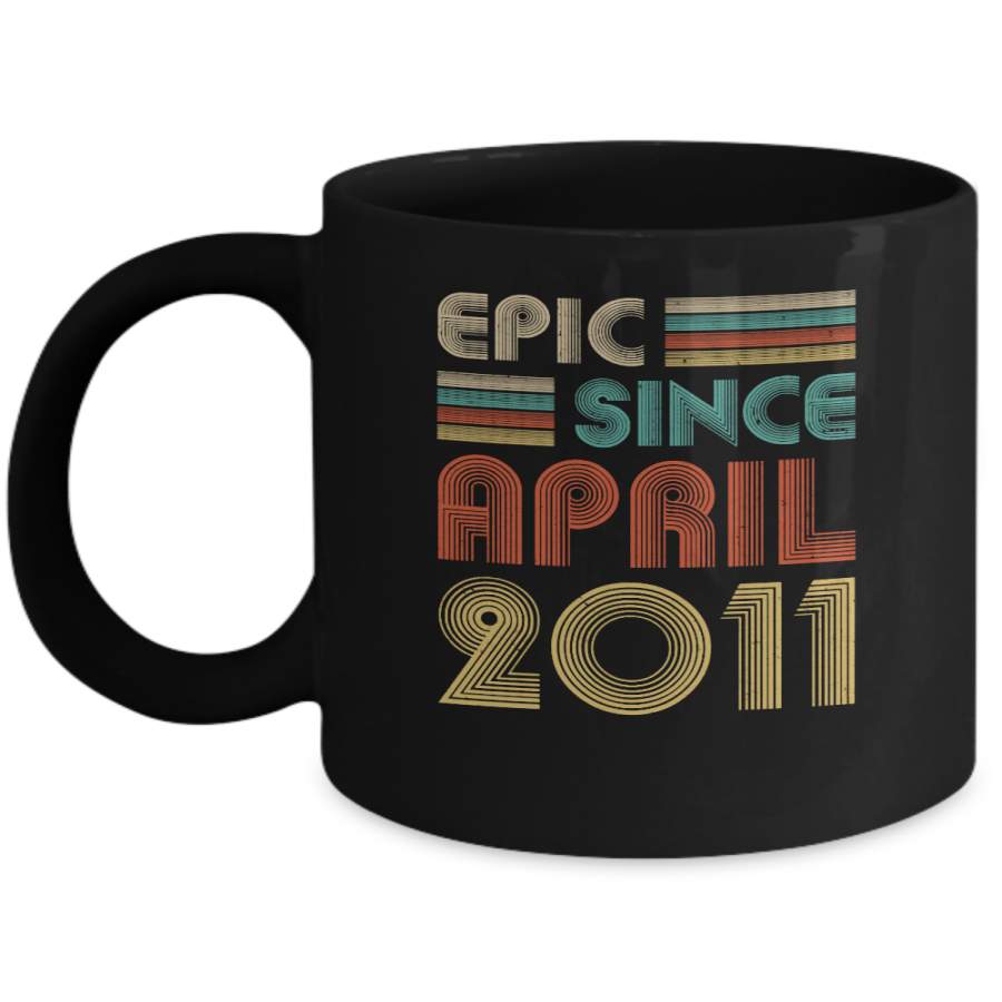 Epic Since April 2011 Vintage 9th Birthday Gifts Mug