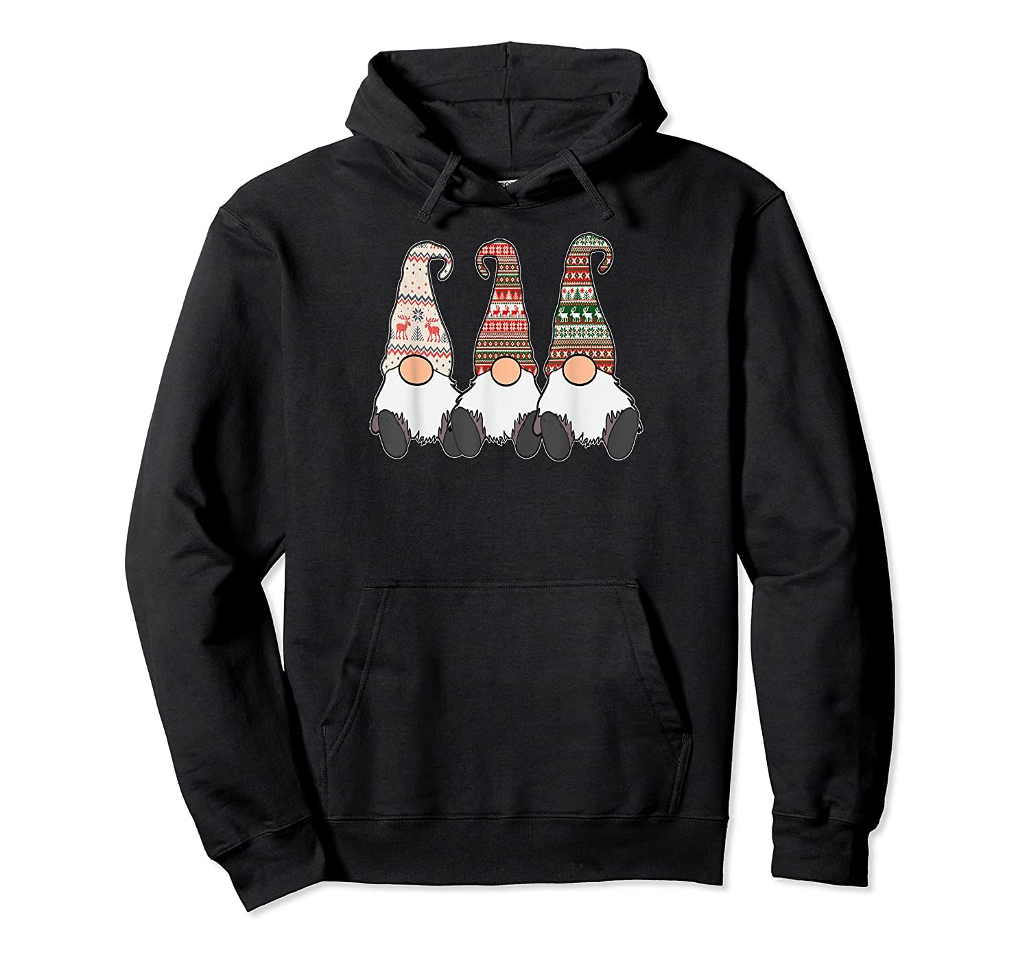 3 Nordic Gnomes Winter Christmas Swedish Tomte Cute Elves Pullover Hoodie, T-Shirt, Sweatshirt