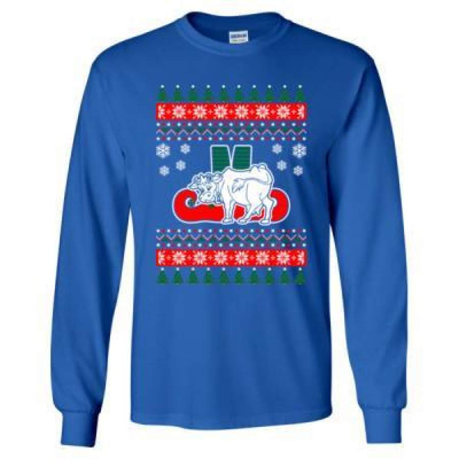 AGR Cow Ugly Christmas Sweater – Long Sleeve T-Shirt