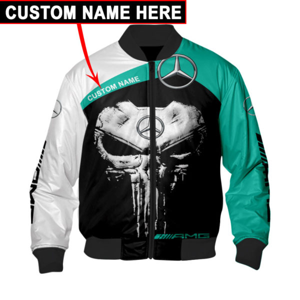 Custom Name Bomber Jacket Mercedes, Mercedes 3D Spring Autumn, Mens Casual Jacket, Car Sports Wb19