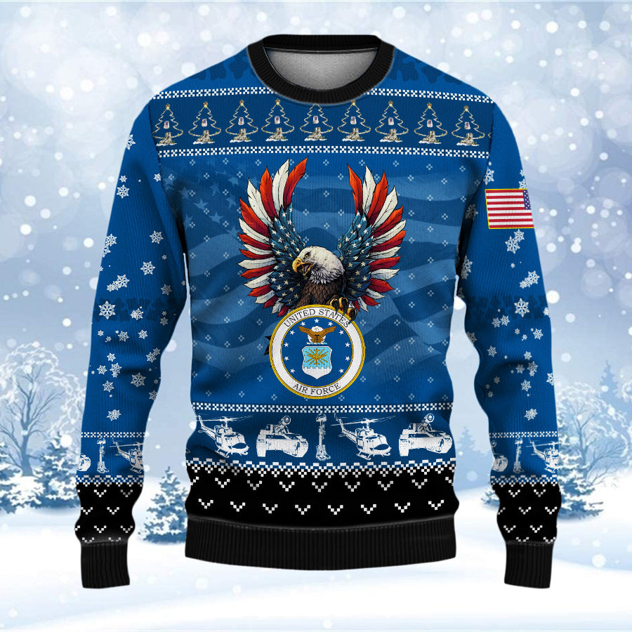 Armed Forces Air Force Veteran Military Soldier Ugly Sweater