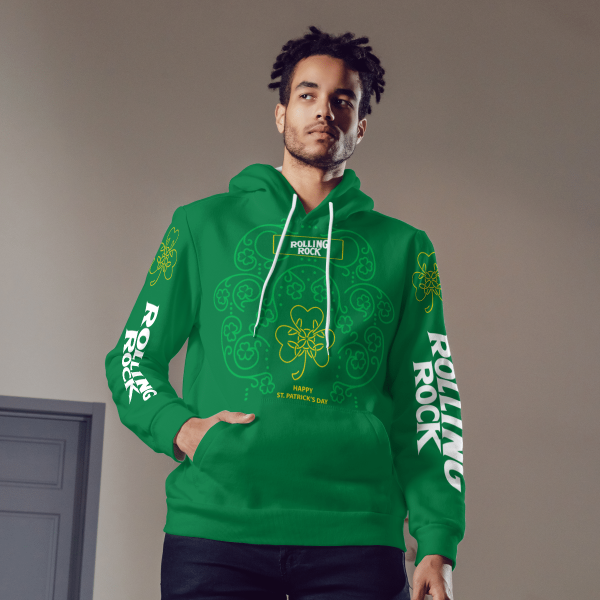 Happy St Patrick’S Day Rolling Rock Beer Hoodie St. Patrick’S Day Gift Idea Hn