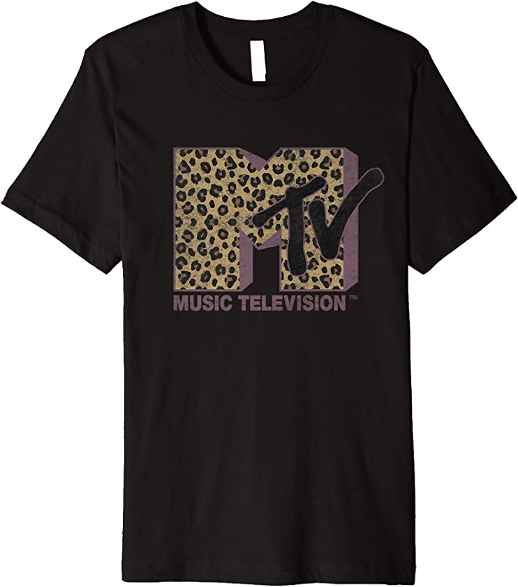 Classic Leopard Print Bold Logo Premium T-Shirt