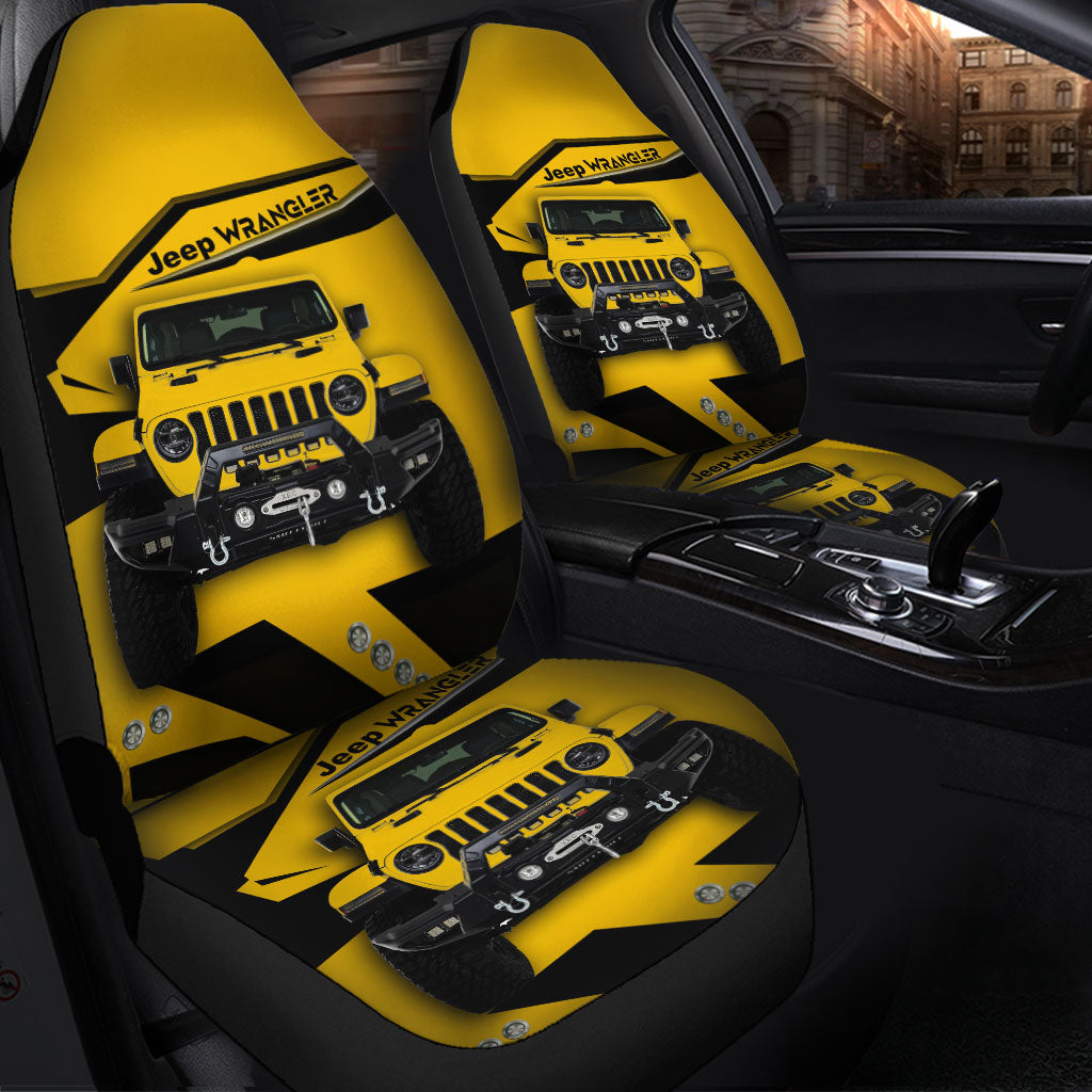 Jeep Yellow Premium Custom Car Seat Covers Decor Protectors