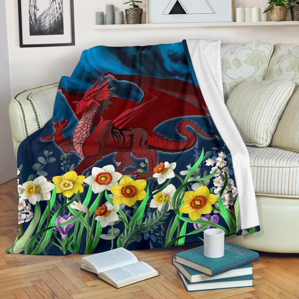 Welsh Premium Blanket – Dragon Daffodil A024