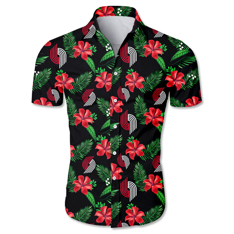 Portland Trail Blazers Hawaii Shirt Small Flowers Ha67204