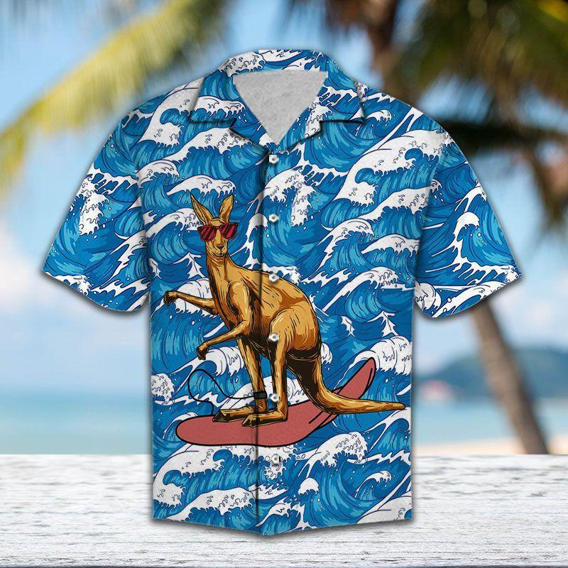 Kangaroo Surfing Hawaii Shirt For Men Women Ha39926