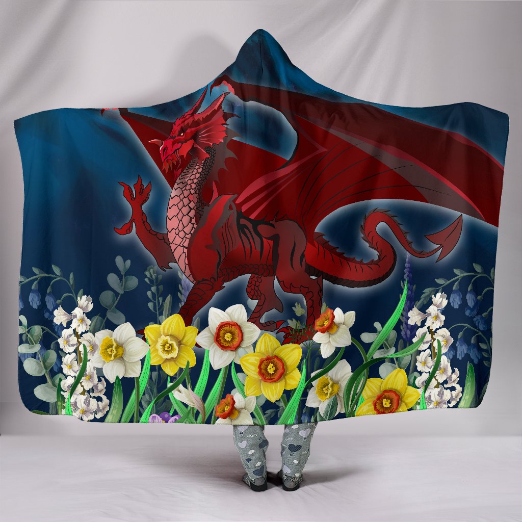 Welsh Hooded Blanket – Dragon Daffodil A024