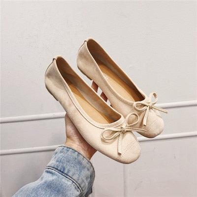 Microdeer 2022 Round Toe Casual Sneakers Women Moccasins Spring Summer Candy Color Espadrille Flat Heel Knot Ballet Flats Shoes Loafer