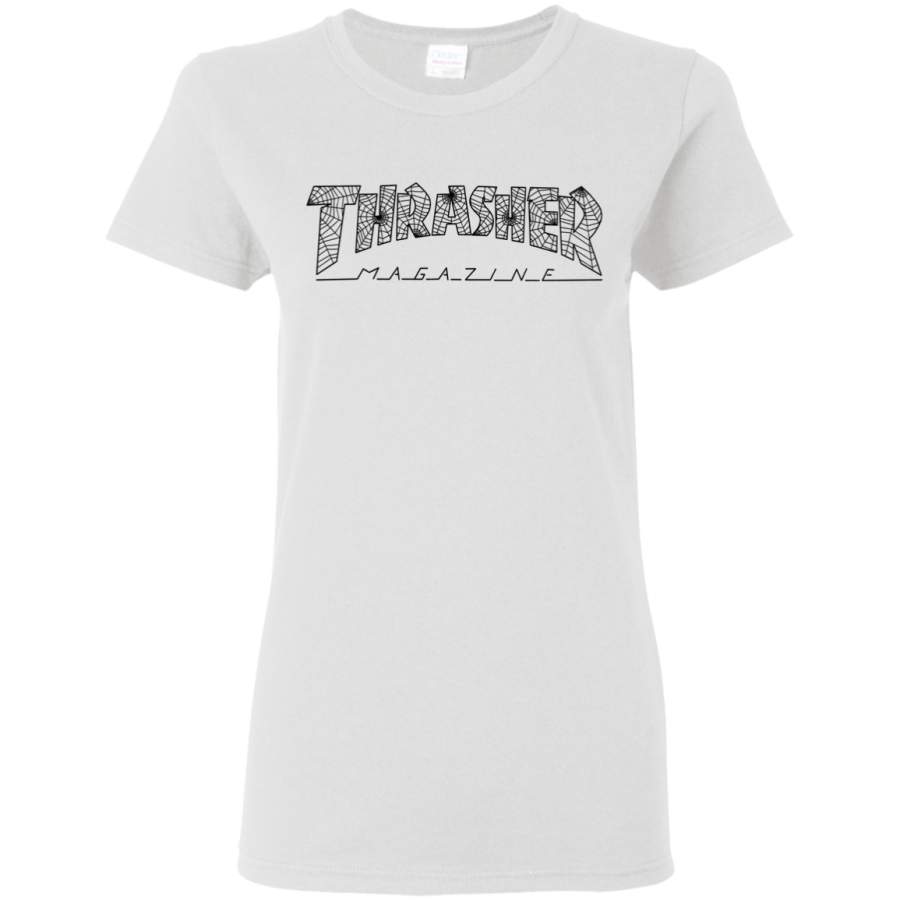 Thrasher Magazine Web Cobweb black Spider web Ladies’ T-Shirt