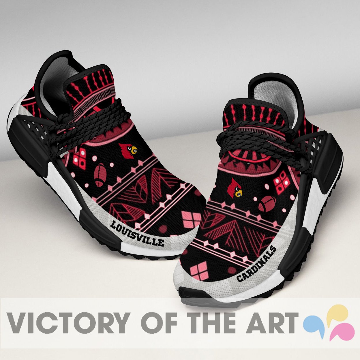 Wonderful Pattern Human Race Louisville Cardinals Shoes For Fans