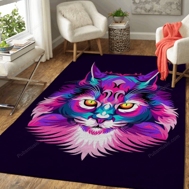 Colorful Cat – Lion Tiger Cat Area Rug Carpet