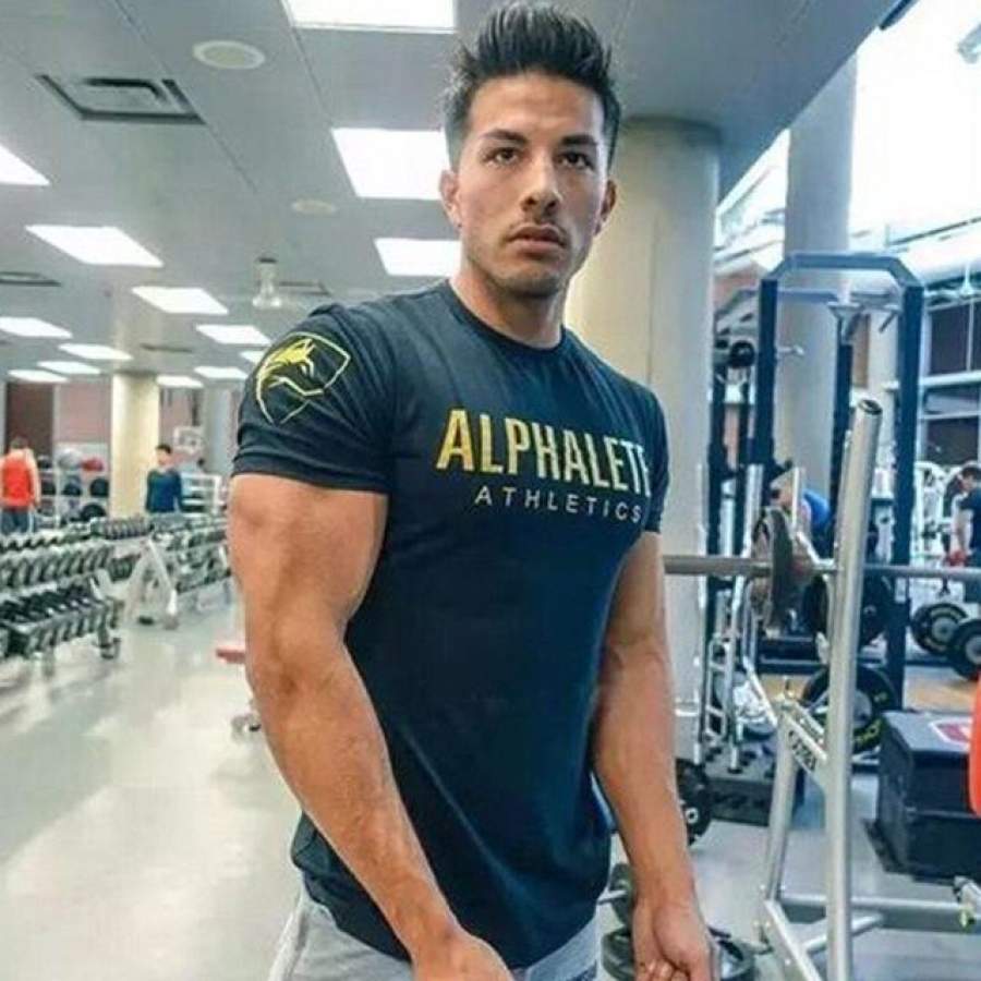 Summer New Men’s Gyms T shirt Cross fit Fitness Bodybuilding Shirts Printed Fashion Male Short Cotton Clothing Brand Tee Tops