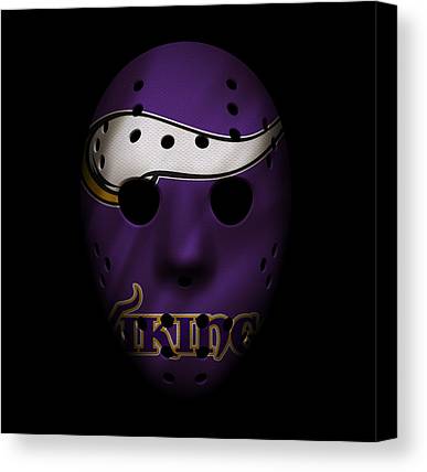 Minnesota Vikings War Mask Joe Hamilton Canvas Print