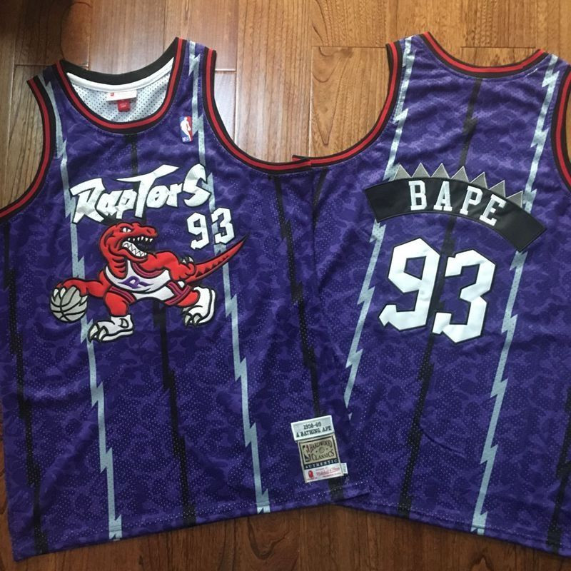 Toronto Raptors X Bathing Ape #93 NBA Classic Purple Jersey