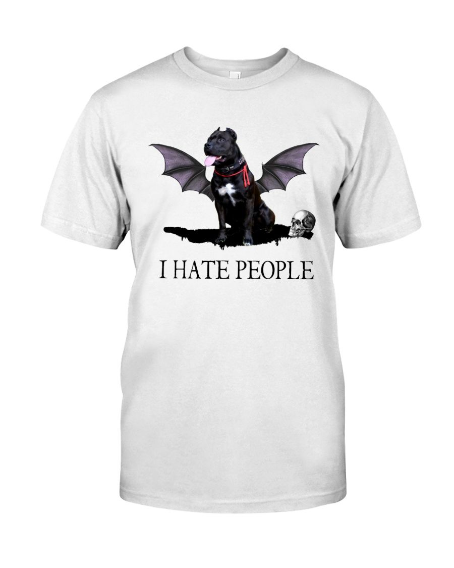 Pitbull I Hate People Fb Classic T-Shirt