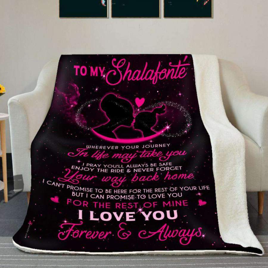 Purple Blanket Giving Daughter Shalafonté Love You Always