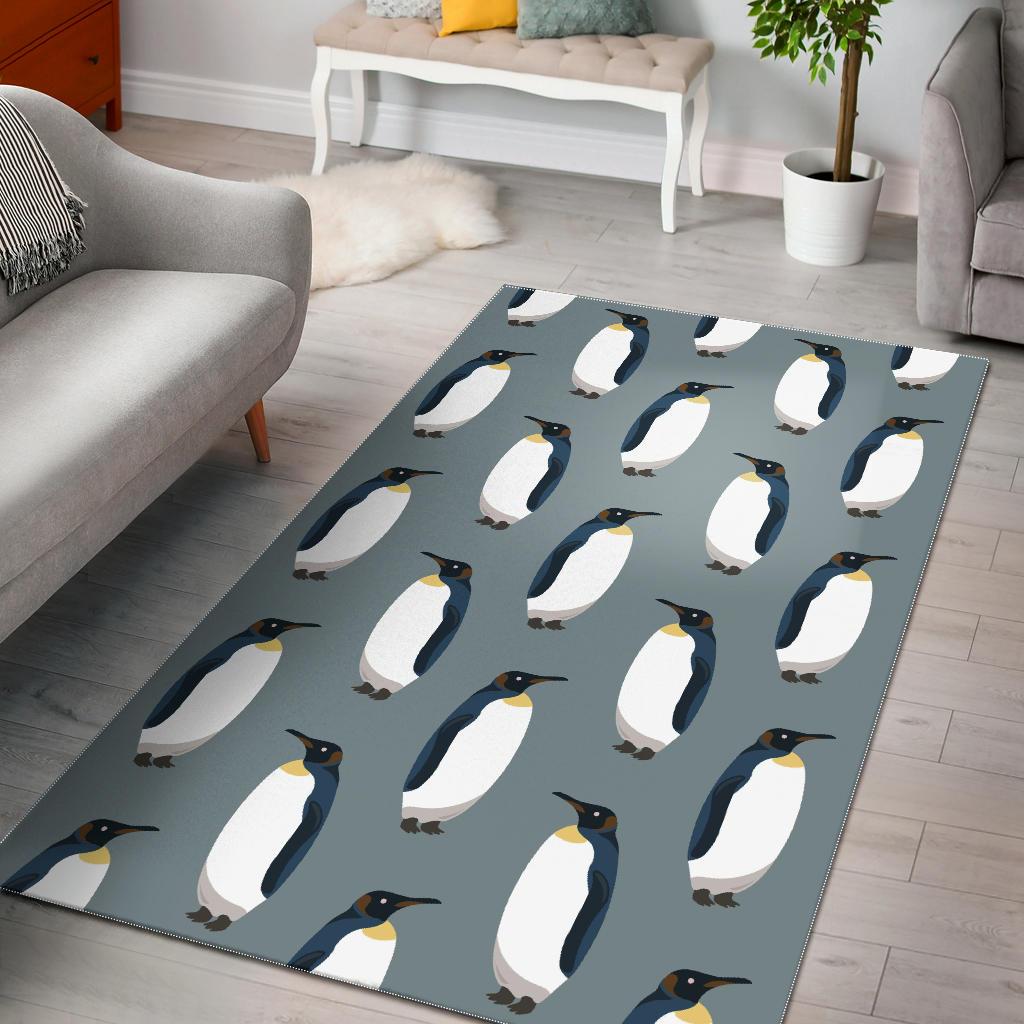 Penguin Pattern Theme Area Rug