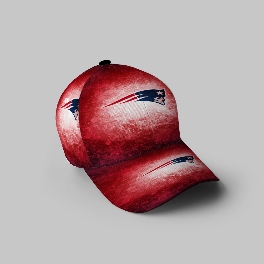 New England Patriots Red Light2 3D Printing Baseball Cap Classic Hat