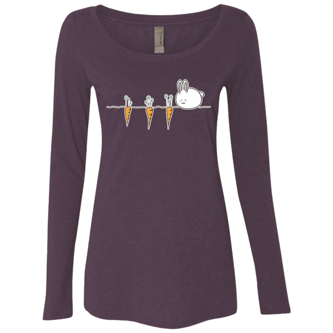 Kawaii Rabbit And Carrots Women’S Triblend Long Sleeve Shirt