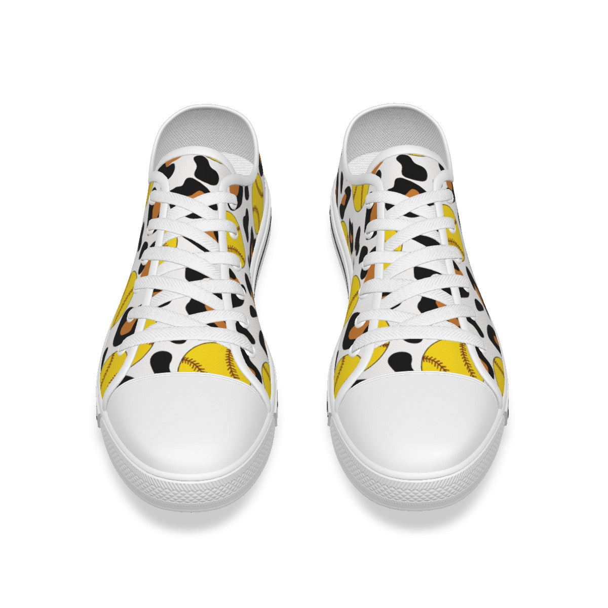 Leopard Softball Children’S White Sole Canvas Shoes