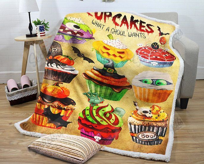 Baking Cupcakes What A Ghoul Wants Halloween Ni1509033Kl Fleece Blanket