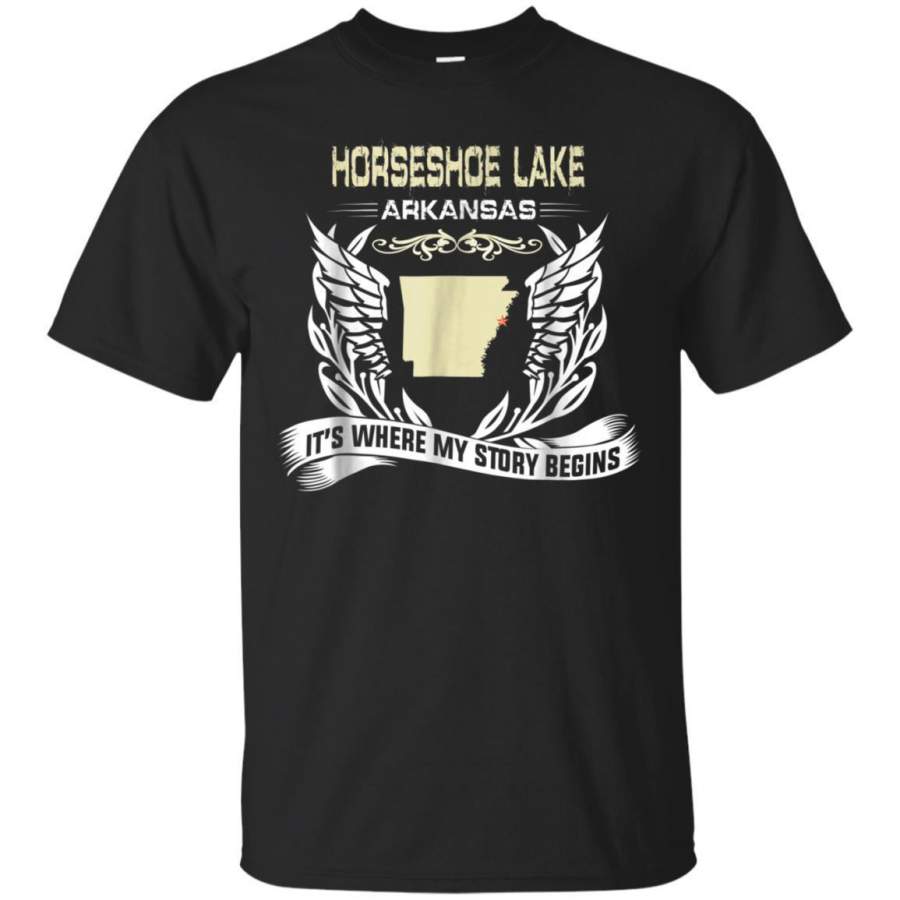 AGR Its Where My Story Begins Horseshoe Lake Arkansas Tshirt Jaq T-shirt