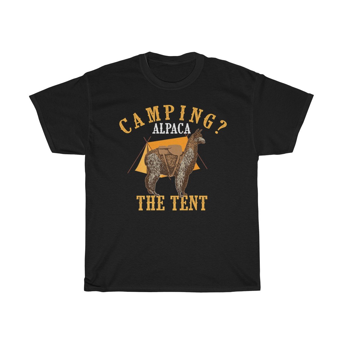 Camping Alpaca the tent Tshirt