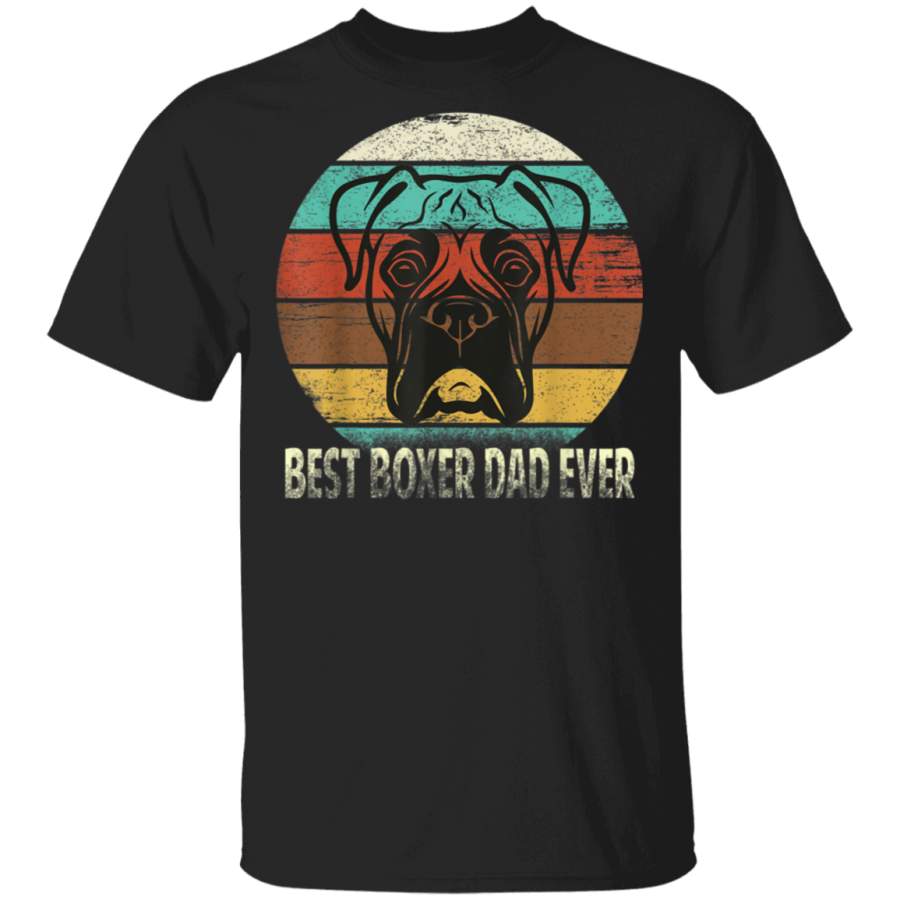 Vintage Best Boxer Dad Ever Tshirt Fathers Day Gift